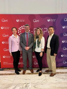 Leaders of the International Council of Quantum Industry Associations founding members (from left to right): Celia Merzbacher, QED-C Thierry Botter, QuIC Lisa Lambert, Quantum Industry Canada (QIC) Tezuka Hiroaki, Q-STAR